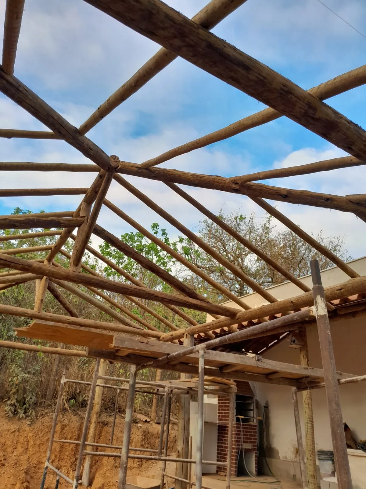 Armação estrutural para construção residencial