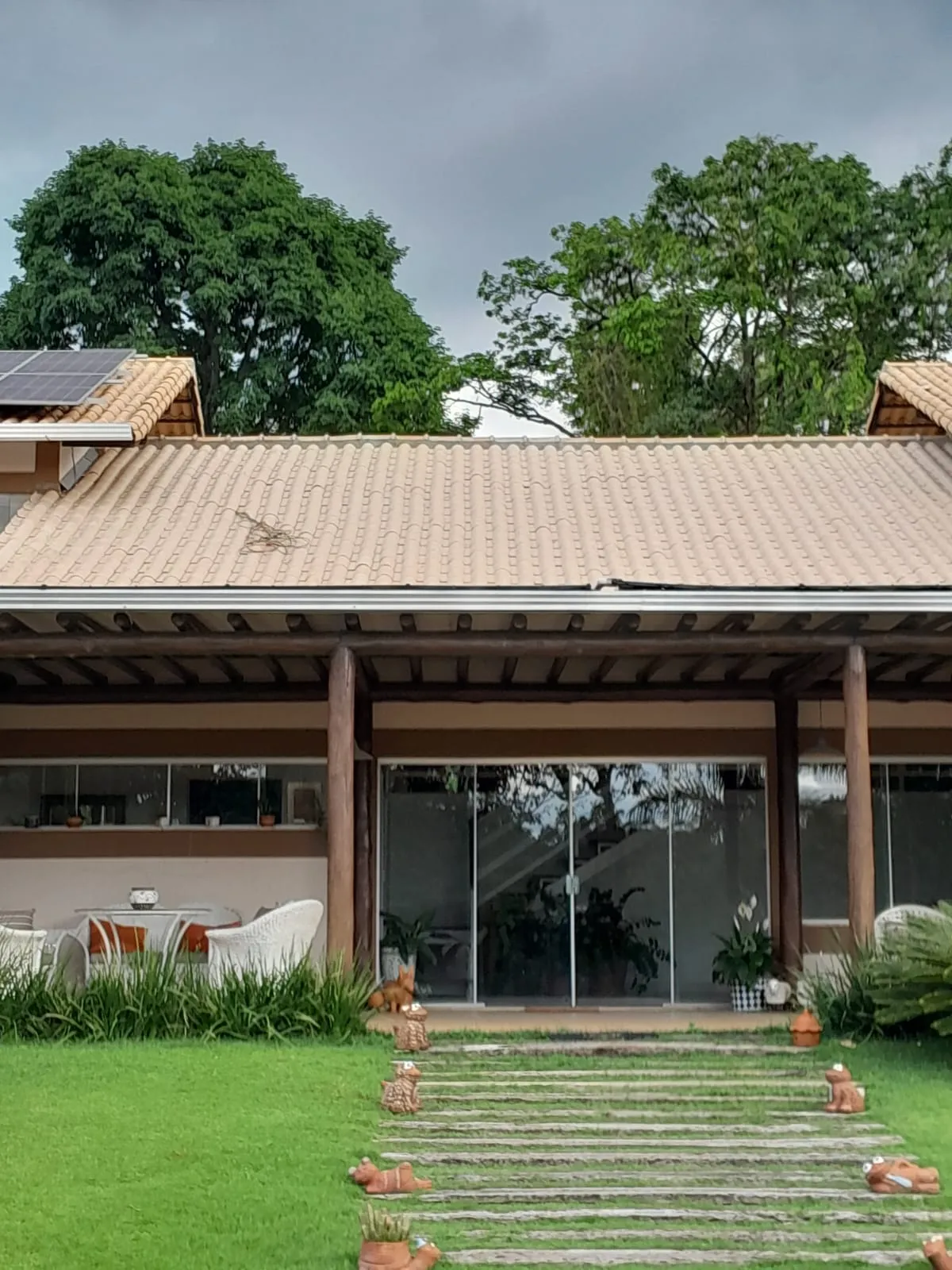 Construção residencial em sítio