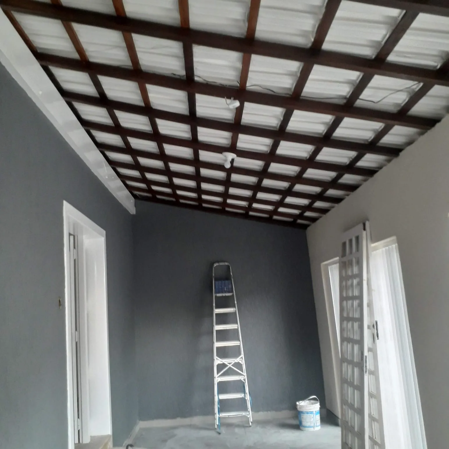 Telhado colonial em residência