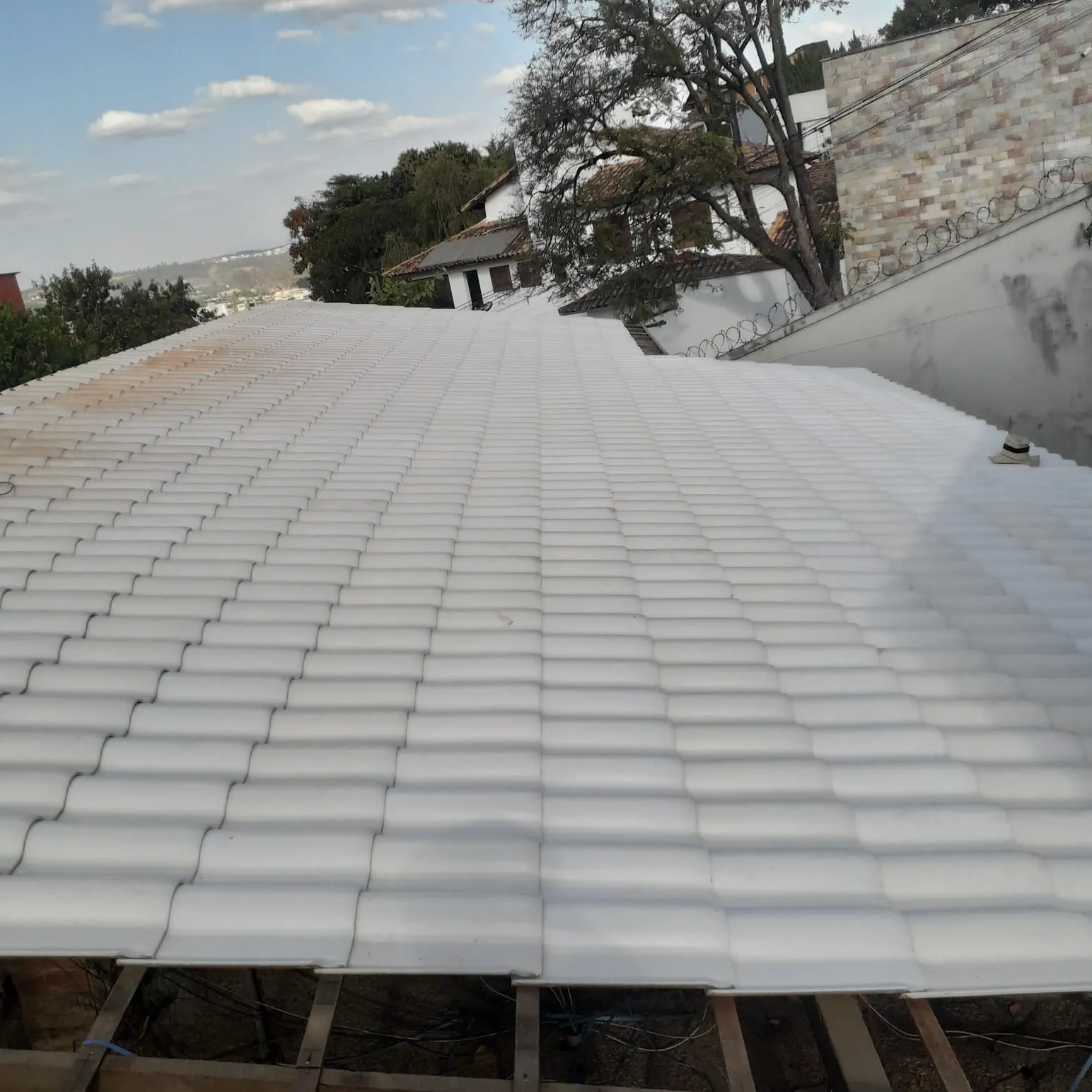 Instalação de cobertura residencial